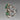 Vintage Sterling Silver Green Cocktail Ring - Size 9