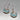 Vintage Sterling Silver Earrings with Inlaid Crushed Turquoise