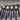 Washington Forge Mardi Gras Blue Handled Stainless Steel Flatware Part Set