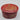 Antique Red Toleware Oval Box with Chinoiserie Decoration