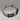 Vintage Dalmatian Jasper & Black Matte Beads Bracelet