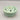 Matte Green Glazed Pottery Flower Frog
