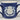 Miniature Adams Blue Dip Jasperware Three Handled Loving Cup - Souvenir of Saint John, New Brunswick Canada