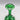 Emerald Green Murano-Style Italian Glass Vase with Applied Crystal Handles