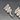 Vintage Mexican Sterling Silver Modernist Zag Zag Earrings