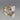 Vintage Vermeil Sterling Silver Split Band CZ Heart Ring - Size 10