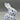 Large Hand Painted Blue Fishnet Bunny Rabbit Figure - Herend Style