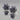 Vintage Textured Black Flower Screwback Earrings Made in Germany