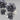 Vintage Textured Black Flower Screwback Earrings Made in Germany