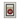 Framed Vintage Cherry Red Bakelite Buckle on Card