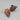 Pair of Vintage Danish Modern Teak Wood Mouse Figures with Leather Ears and Tails