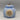 Blue & Cream Sgraffito Studio Pottery Lidded Jar with Figural Finial