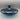Contemporary Blue & Black Spiral Art Glass Bottle Vase