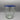 Vintage Large Blown Glass Ice Bucket Wine Chiller With Cobalt Blue Rim