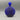 Glass Act Studio Cobalt Blue Frosted Ginkgo Leaf Art Glass Perfume Bottle with Stopper