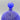 Glass Act Studio Cobalt Blue Frosted Ginkgo Leaf Art Glass Perfume Bottle with Stopper