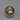 Antique French Cut Crystal Round Trinket Box with Hand-Painted Miniature Portrait of a Lady, Gilt Brass Hinged Lid and Interior Mirror