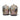 Pair of Vintage Chinese Export Porcelain Tobacco Leaf Pattern Covered Ginger Jars with Gold Finials