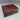 Vintage Wooden Hinged Keepsake or Jewelry Box with Dark Mahogany Finish, Stepped Molding and Kilim-Style Textile Lined Interior