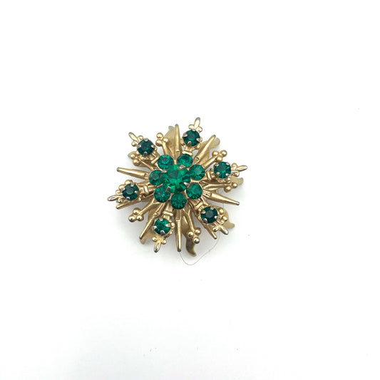 Vintage Green Sparkly Pin