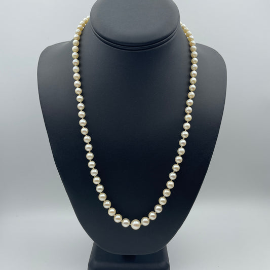 Dainty Pearl Necklace with 14K Clasp