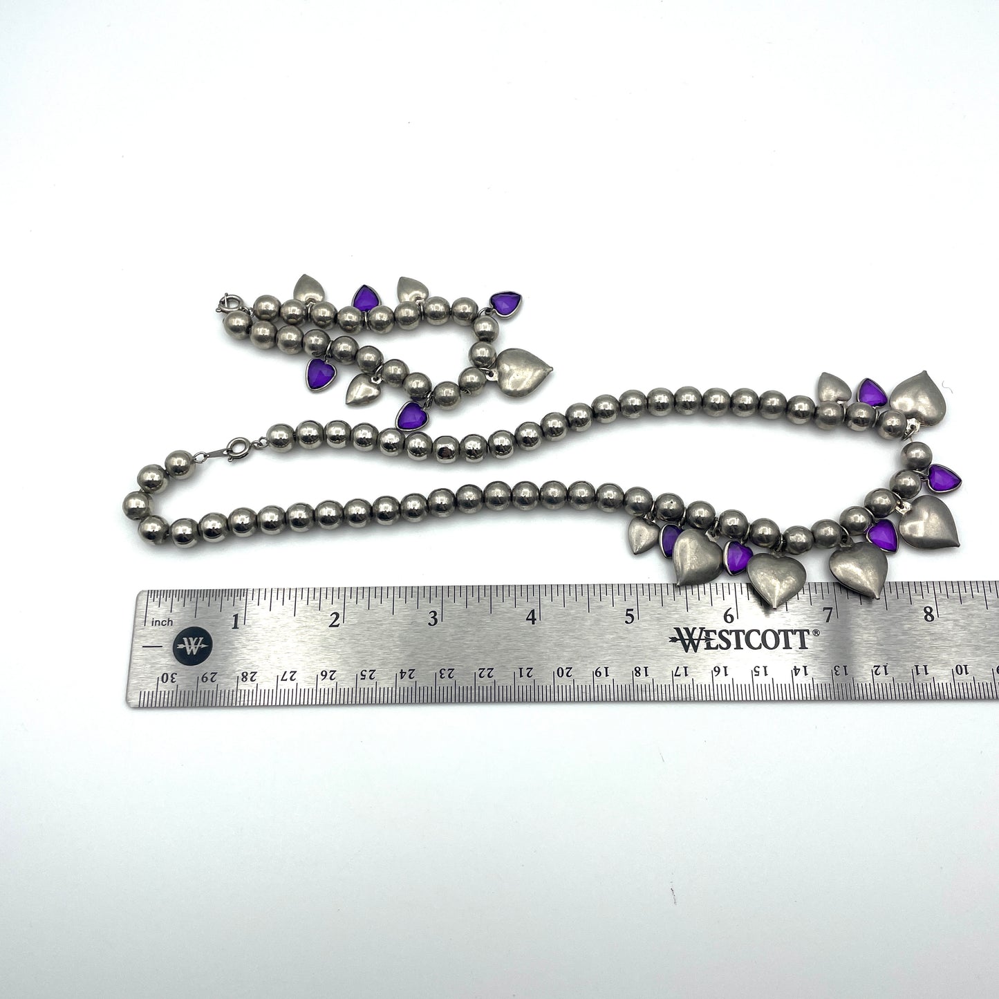 Puffy Heart Necklace & Bracelet Set