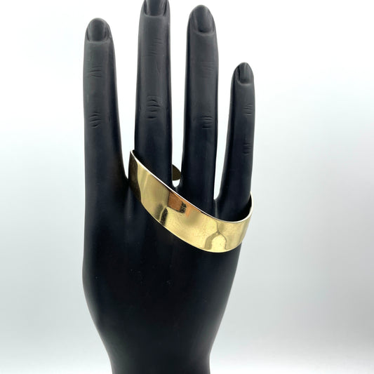 Vintage Asymmetrical Gold Cuff Bracelet