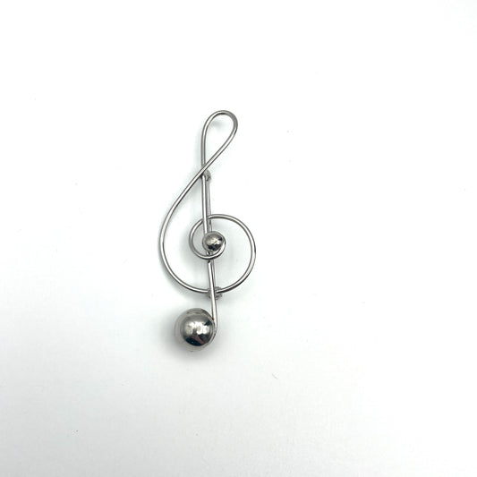 Sterling Silver Music Note Pin