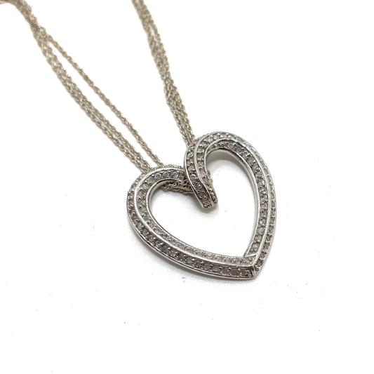 Sterling Silver Twisted Heart Necklace