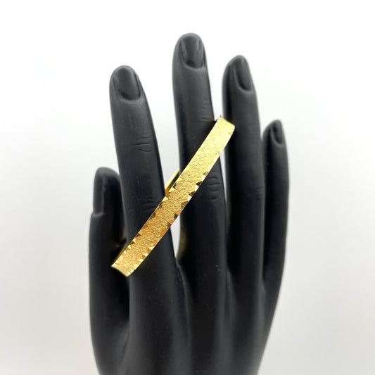 Vintage Designer Slim Gold Tone Bangle Bracelet