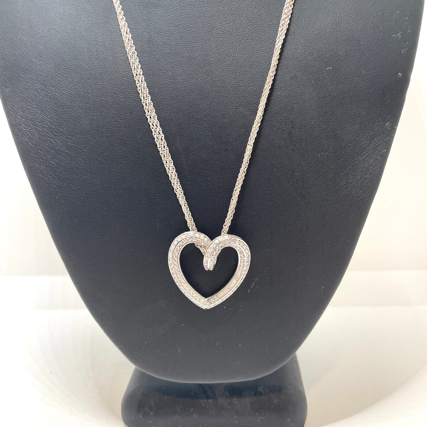 Sterling Silver Twisted Heart Necklace