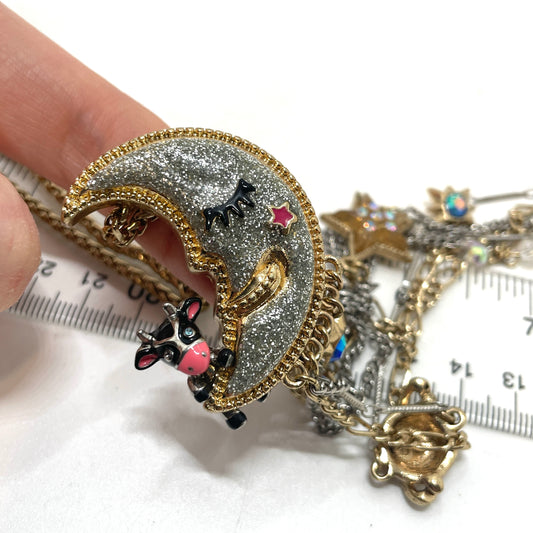 Betsey Johnson Moon & Stars Necklace