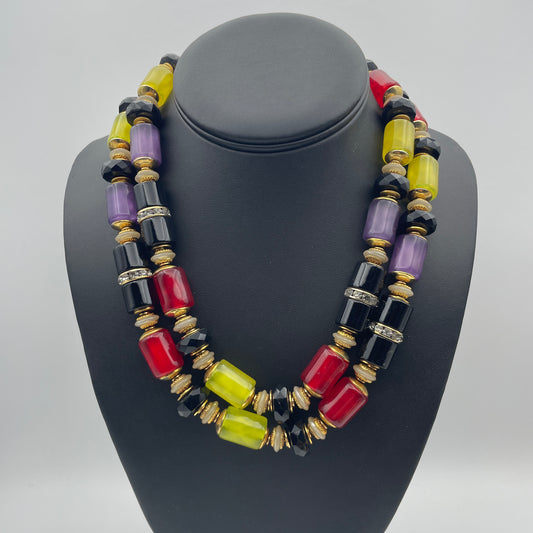 Vintage Designer Multicolor Necklace