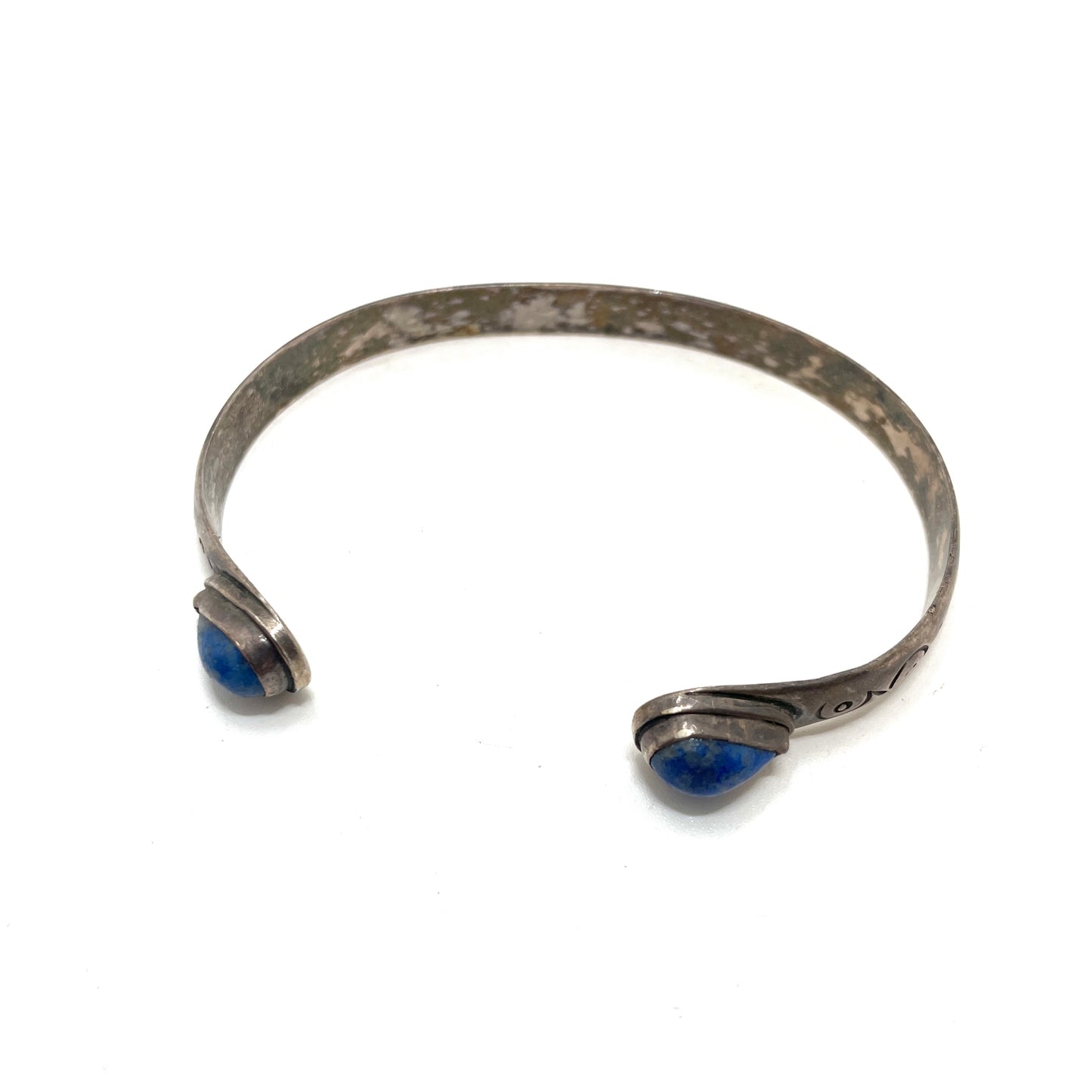 Vintage Sterling Silver & Blue Stone Bracelet
