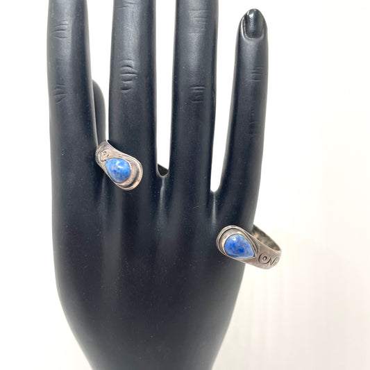 Vintage Sterling Silver & Blue Stone Bracelet