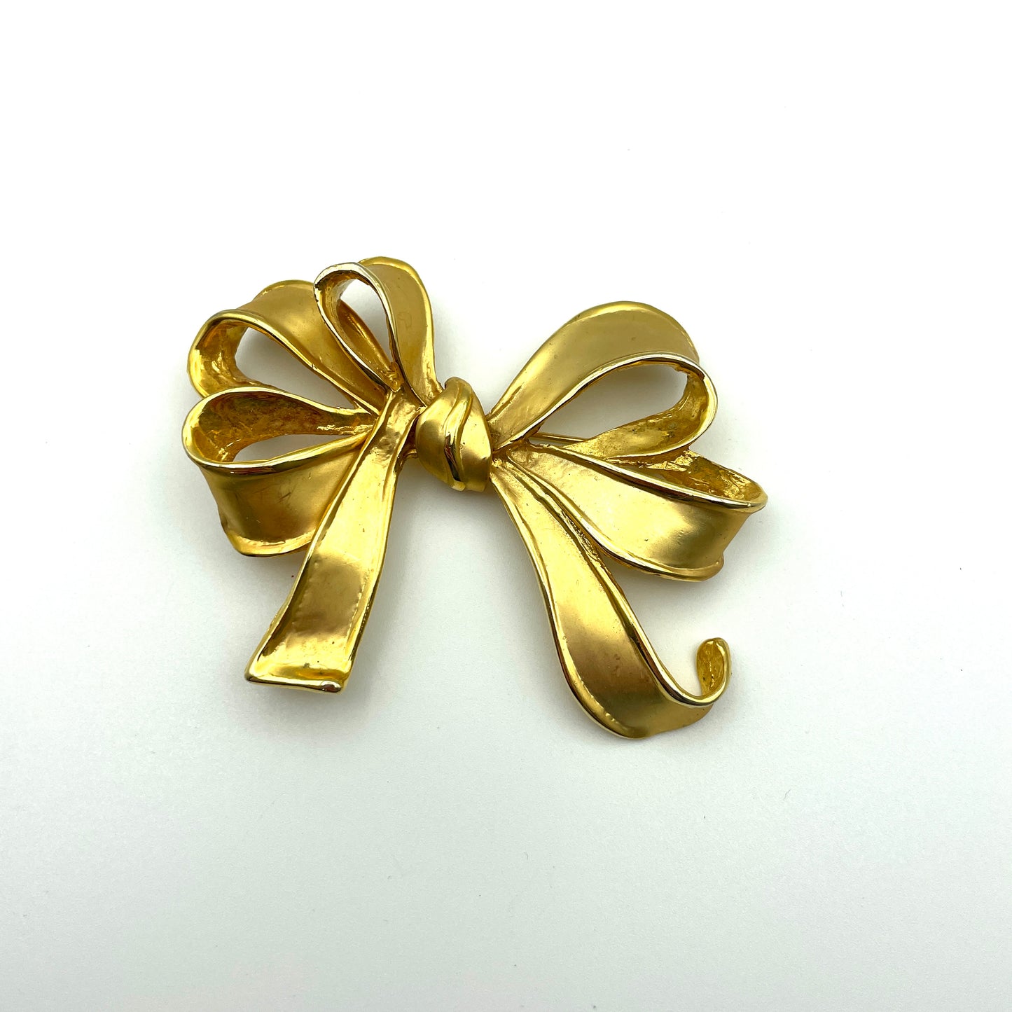 Large Gold Ribbon Bow Pin ShopSBH
