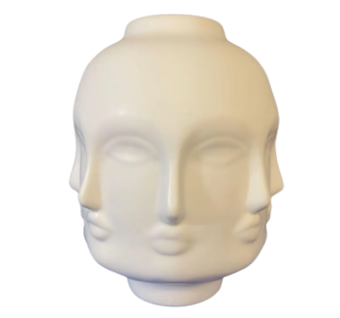 Jonathan Adler / Fornasetti Style Porcelain Head Vase