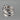Sterling Silver Ring with Triple Black Stone - Size 8