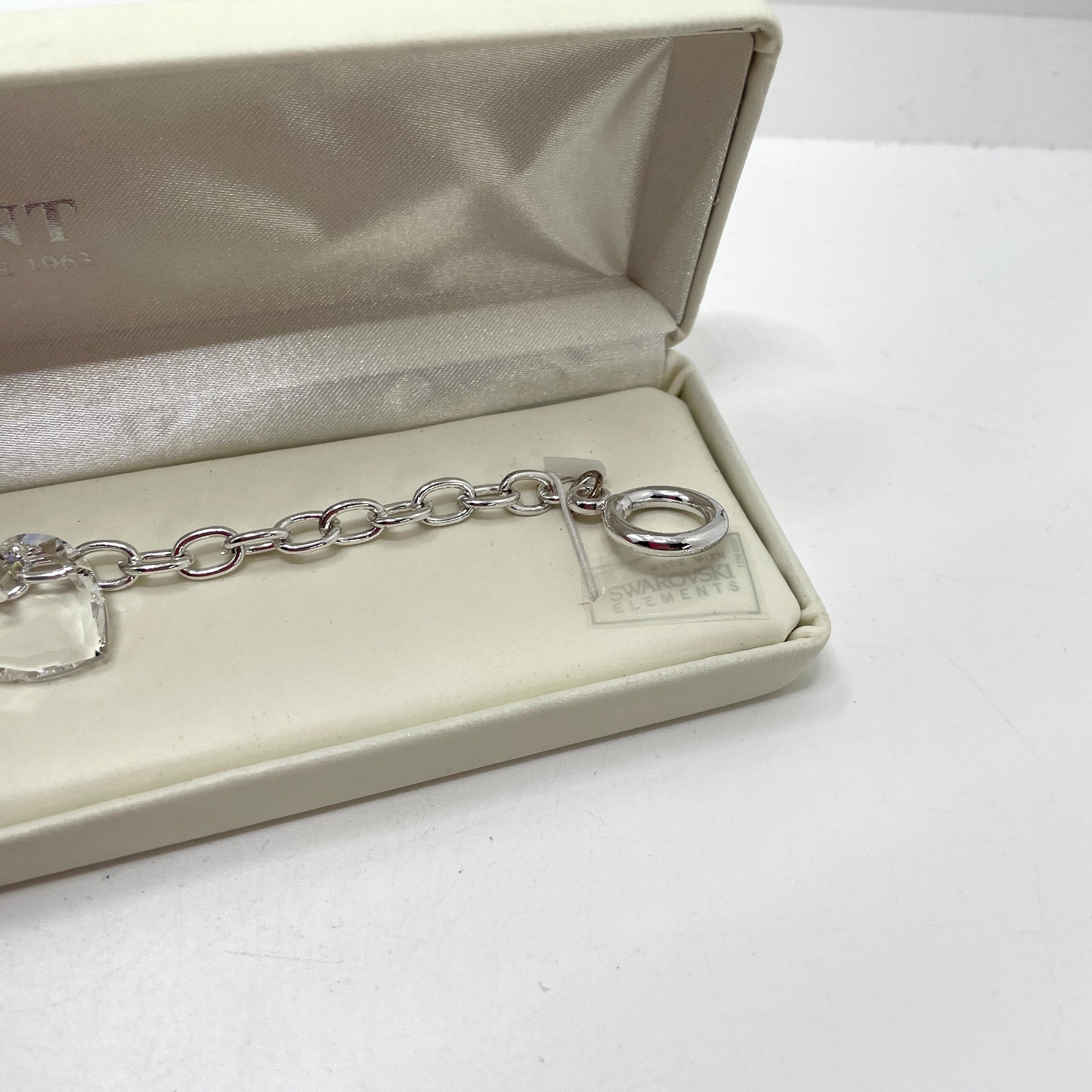 Heart Charm Bracelet made with Swarovski Crystal Elements