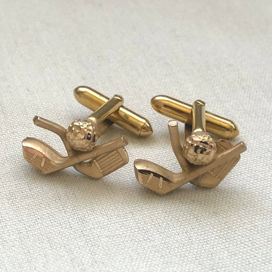 Vintage Golf Club & Ball Cufflinks
