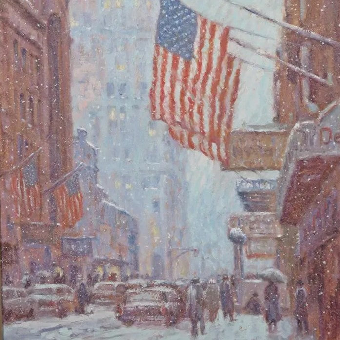 Laurence A. Campbell (b. 1939) Painting "Fulton Street"