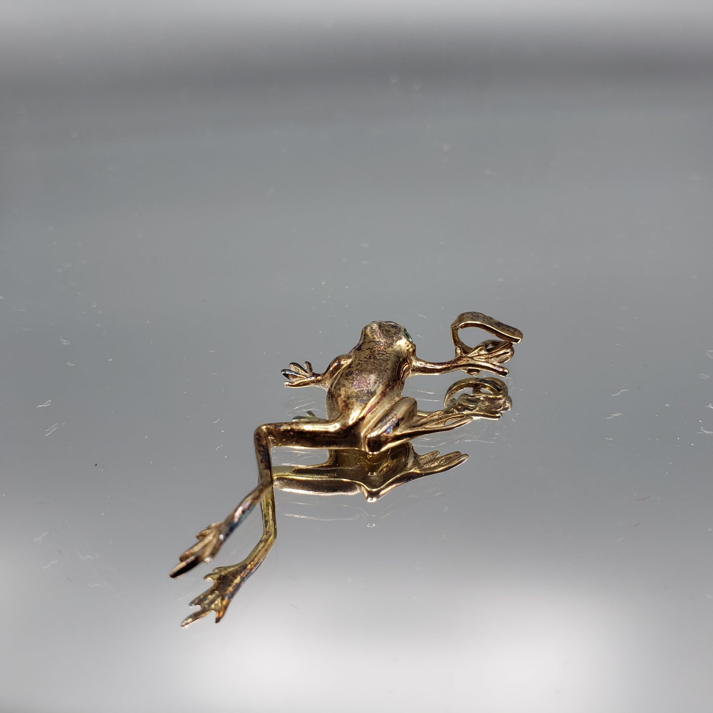 Sterling Silver Frog Pendant (Gold Finish)