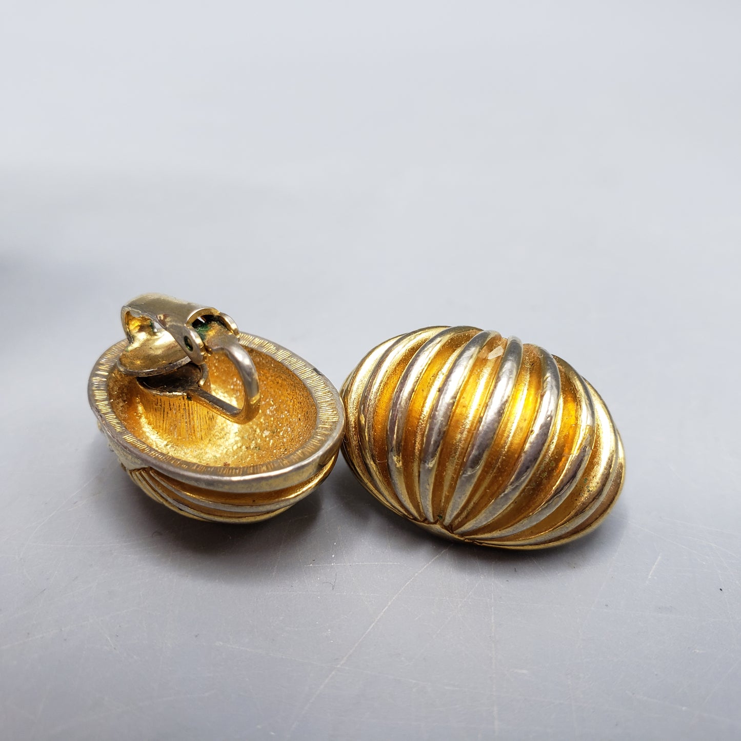 Pair of Gold Tone Clip-on Earrings
