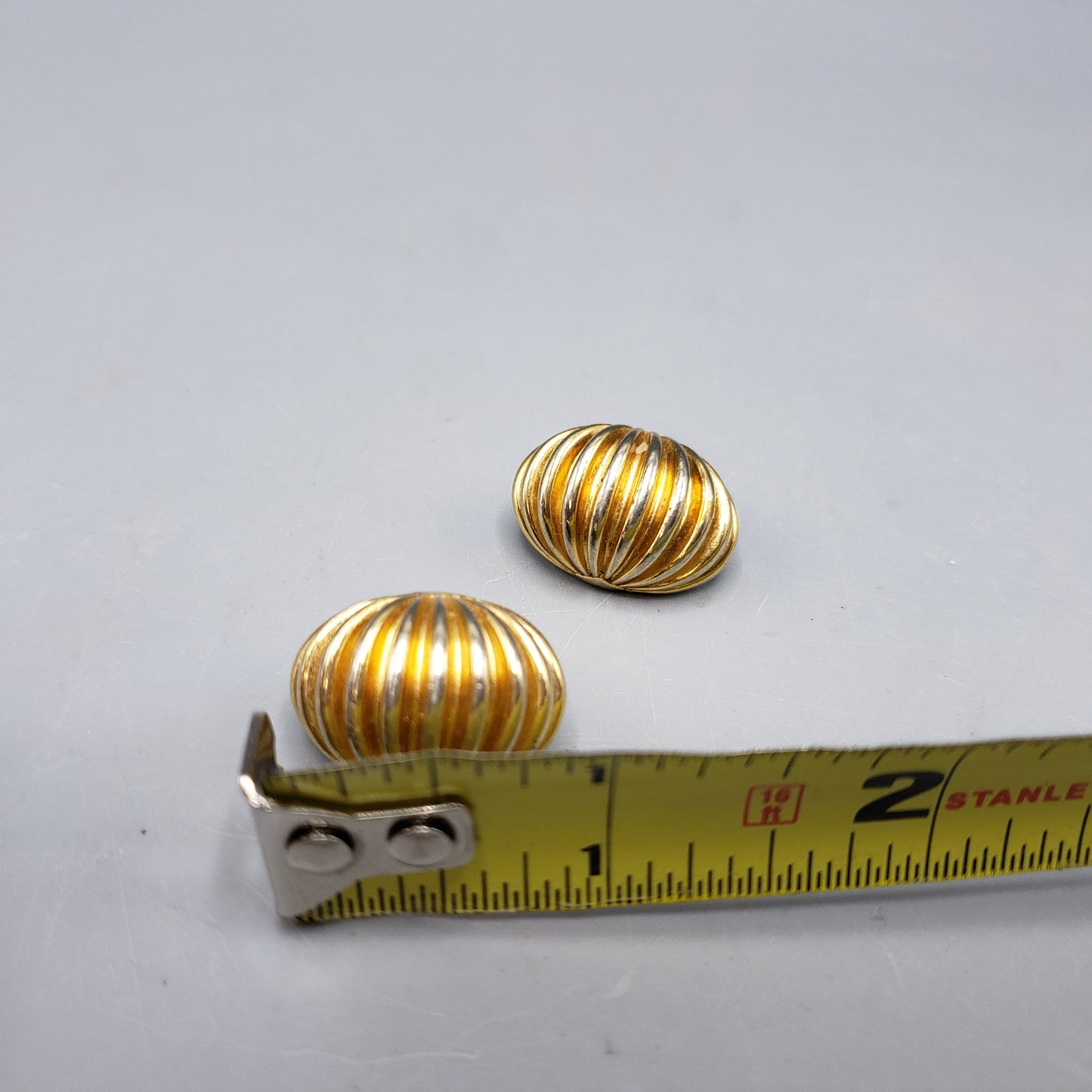 Pair of Gold Tone Clip-on Earrings