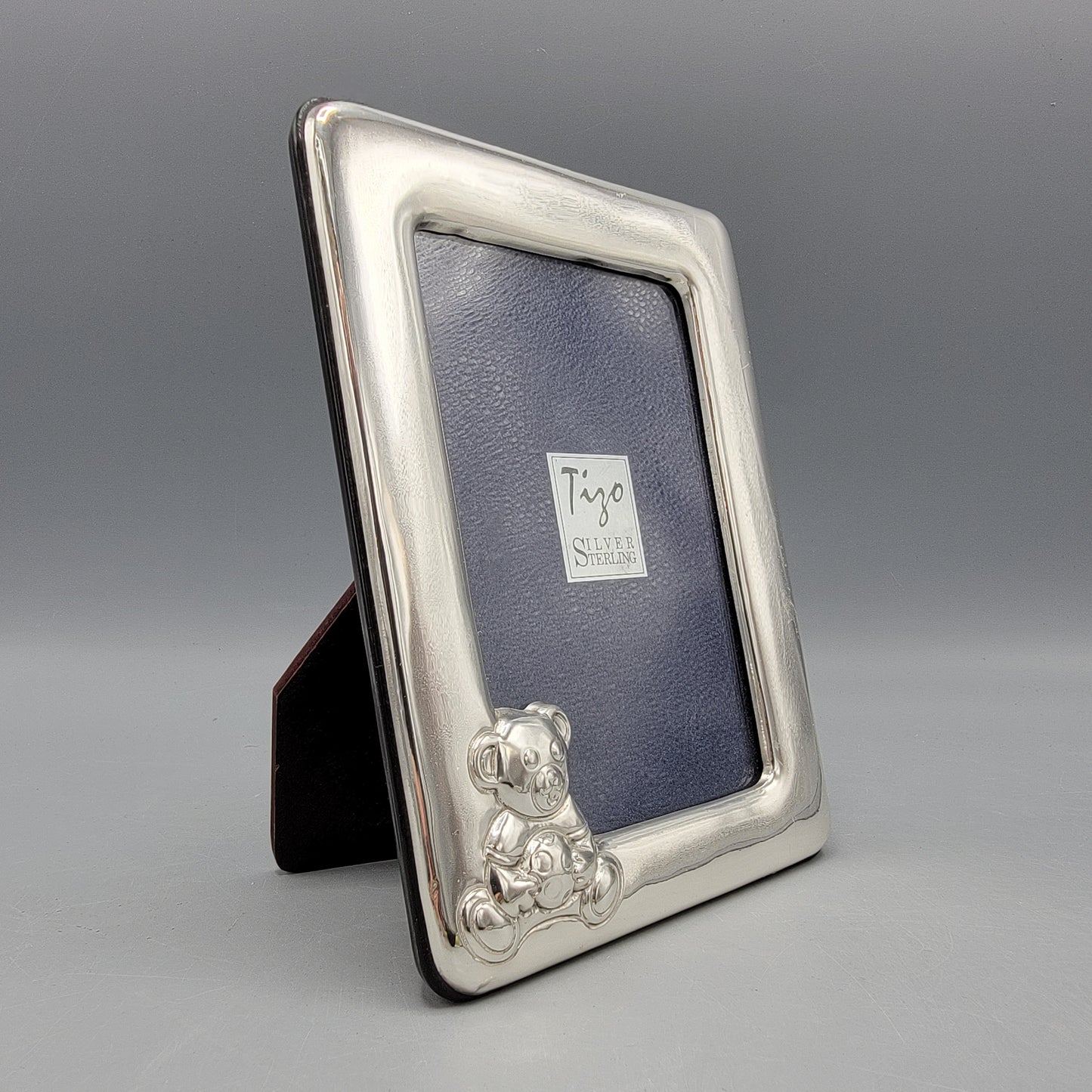 Tizo Sterling Silver Picture Frame with Teddy Bear