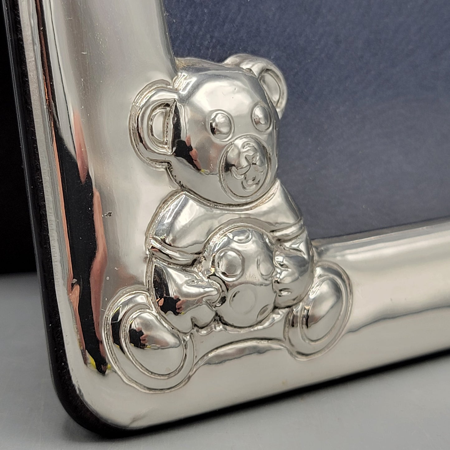 Tizo Sterling Silver Picture Frame with Teddy Bear