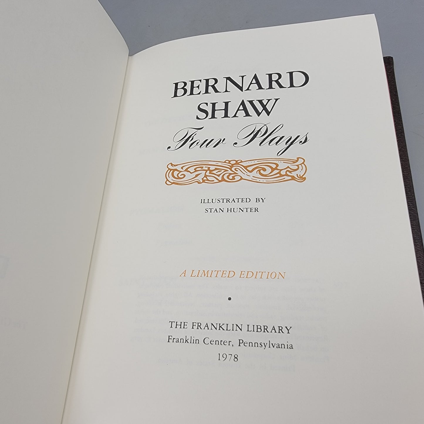 George Bernard Shaw Four Plays Franklin Library