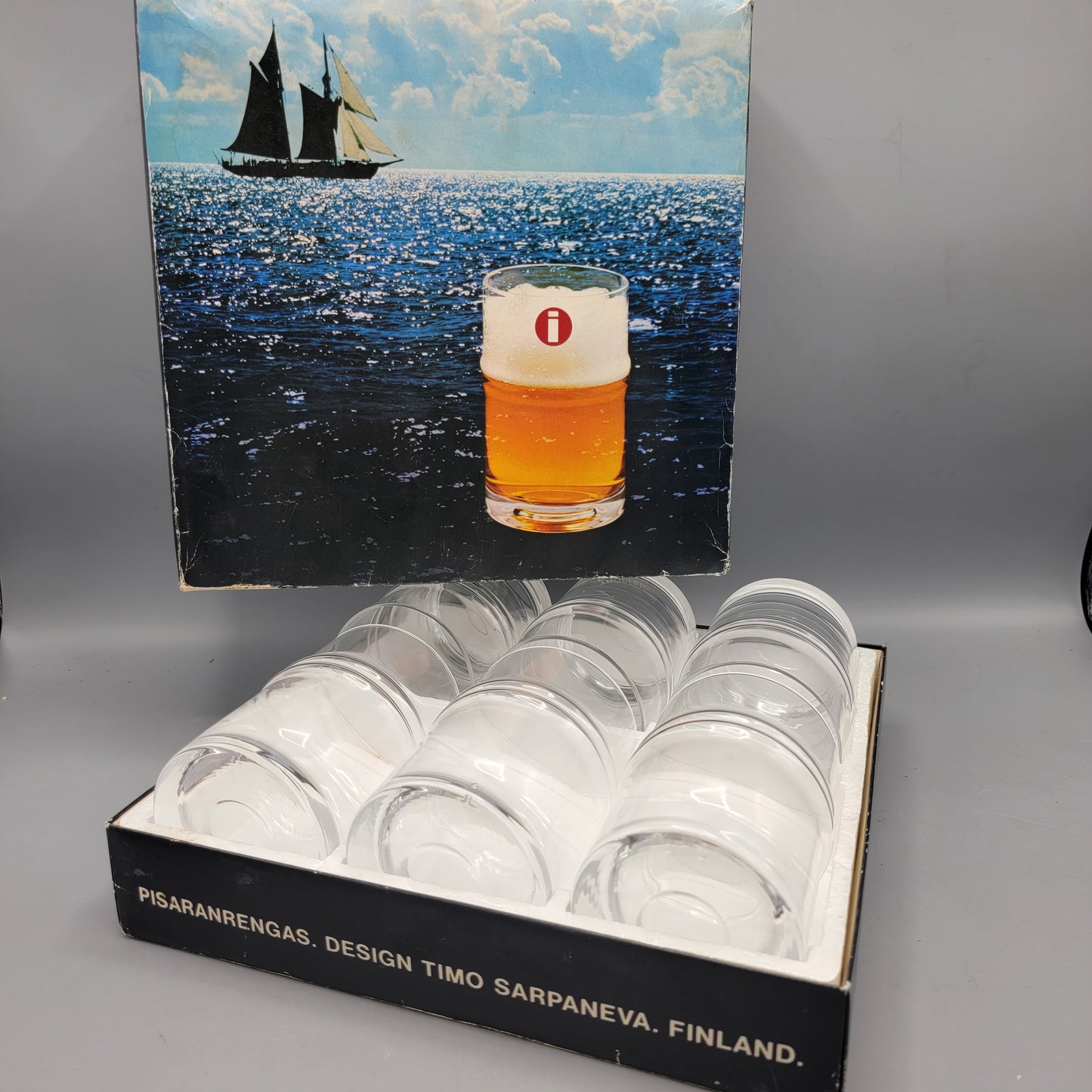 Timo Sarpaneva for Iittala Pisaranrengas Old Fashioned / Beer Glasses - Set of Six