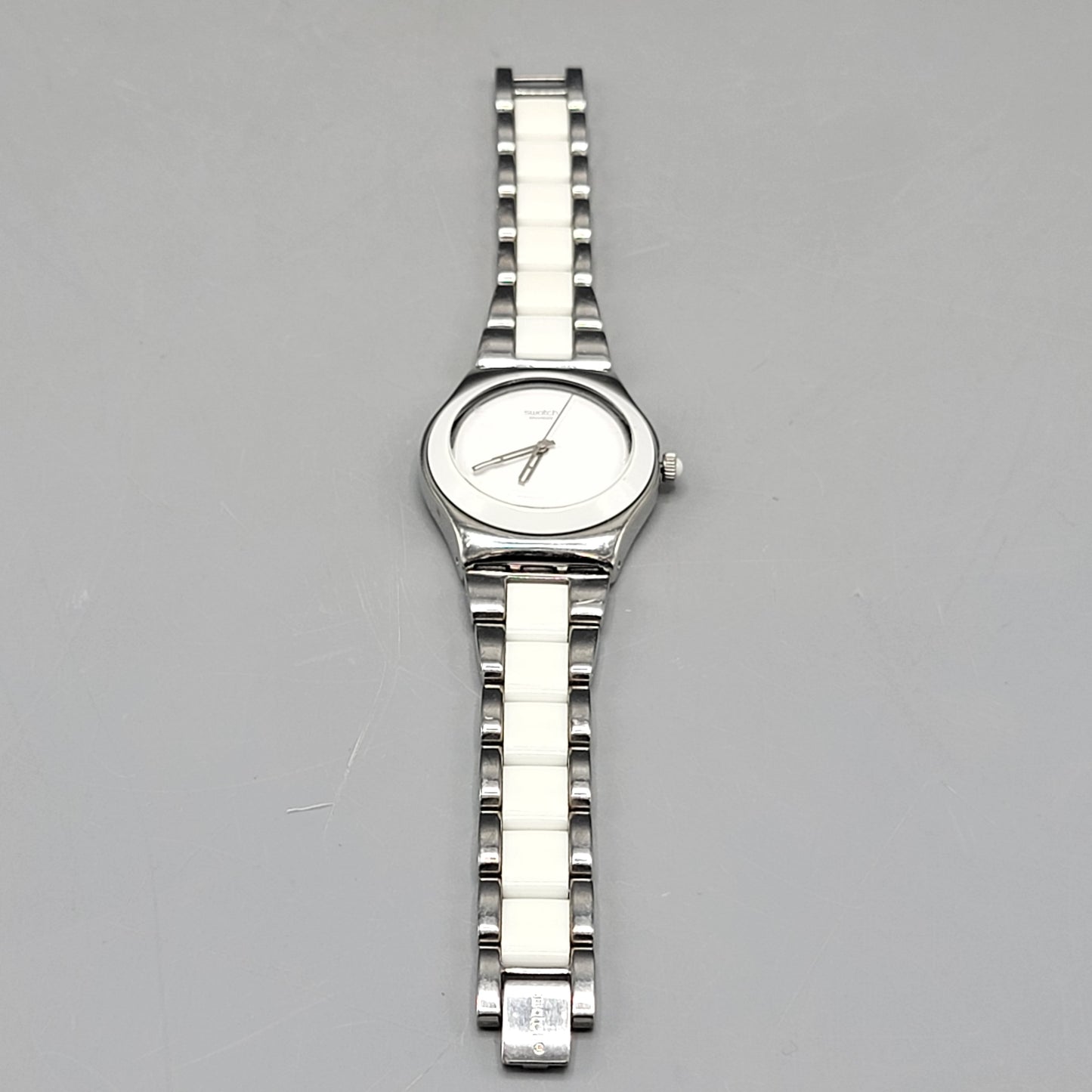 Swatch Irony Quartz Movement Watch with White Dial