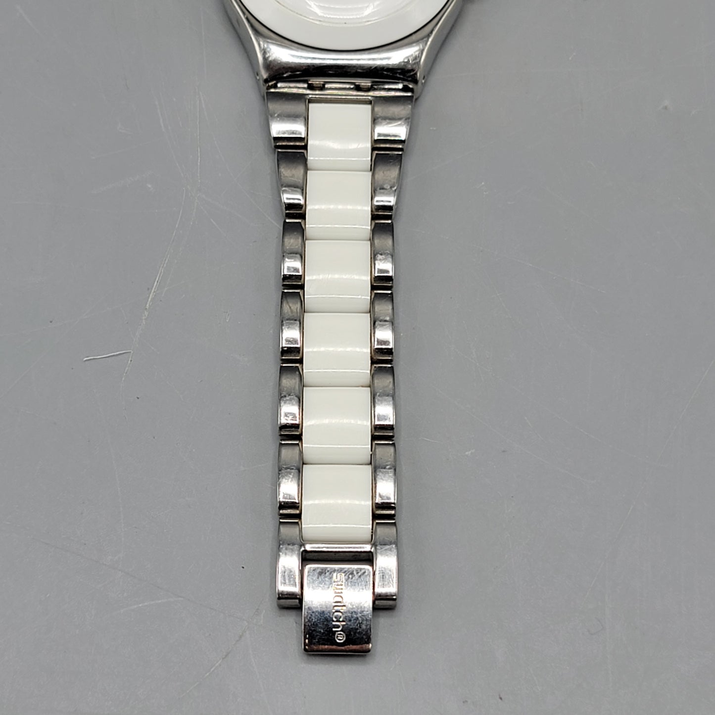 Swatch Irony Quartz Movement Watch with White Dial